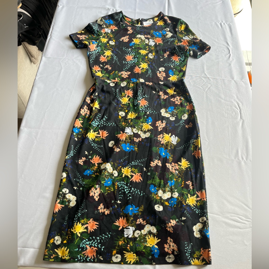 Erdem Essie Jersey Floral Dress Size Us 10